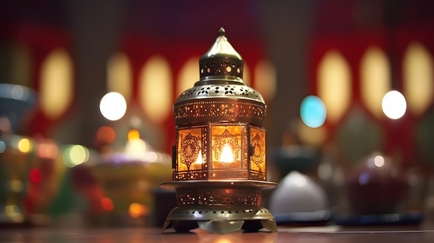 Lampa z napisem ramadan