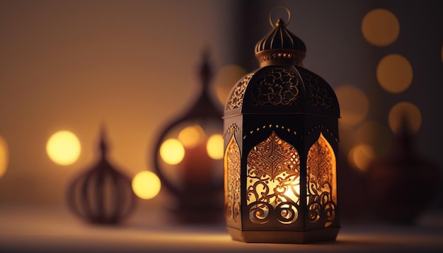 Lampa z napisem ramadan