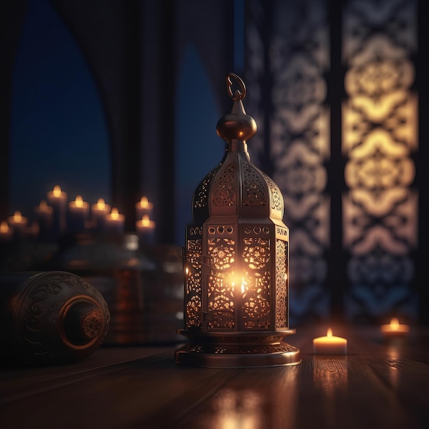 Lampa z napisem ramadan