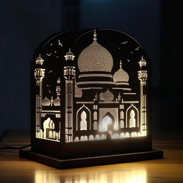 Lampa z napisem Taj