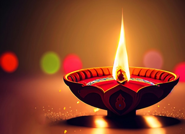 Lampy Diwali czerwone