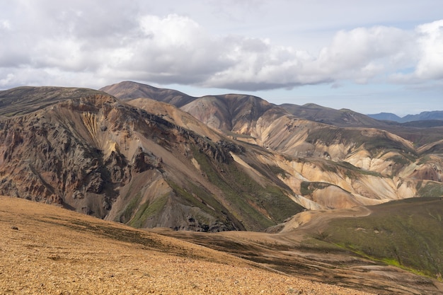 Landmannalaugar Kolorowe góry na szlaku turystycznym Laugavegur Islandia