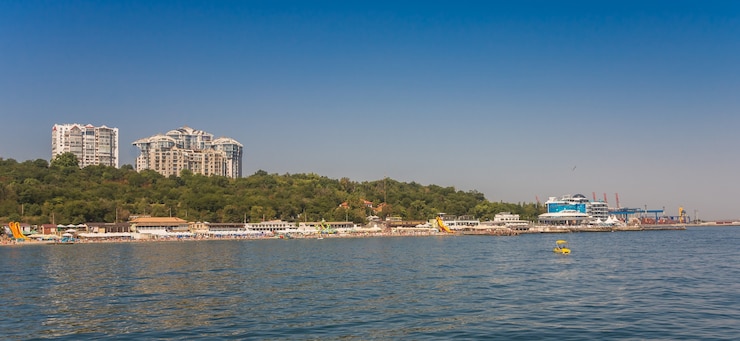 Zdjęcie langeron plaża w odessa, ukraina