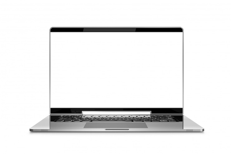 Zdjęcie laptop metaliczny kolor makieta