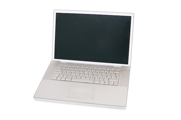 Laptop z pustym ekranem