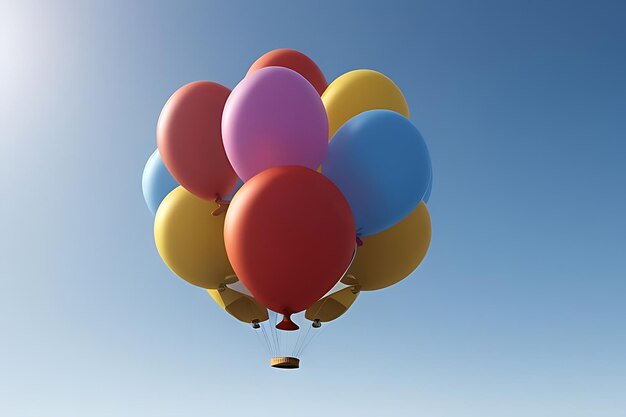 latające balony z pudełkami podarunkowymi