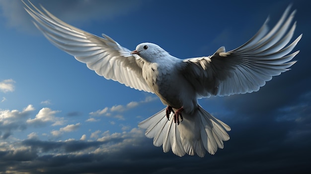 Zdjęcie latający biały gołąb wektor hd 8k tapeta obraz fotograficzny
