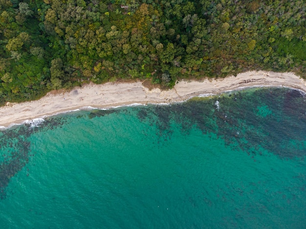 Latanie nad piękną dziką plażą w Bułgarii