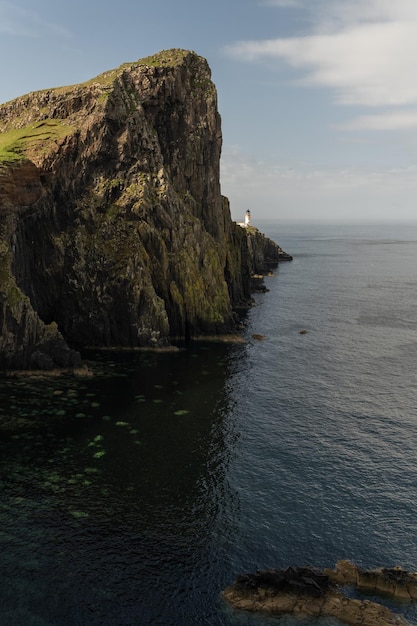 Zdjęcie latarnia neist point - wyspa skye - szkocja