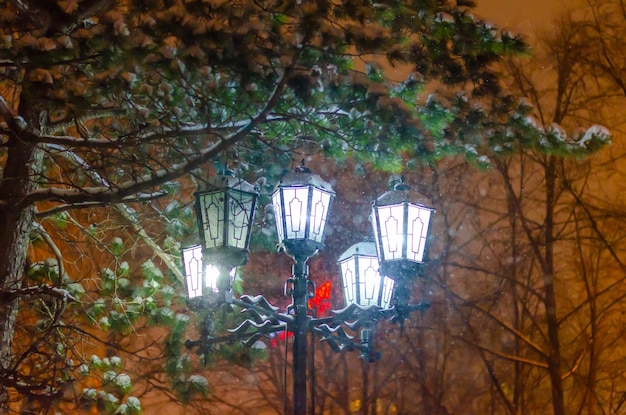 Latarnia z czterema światłami i jedną z napisem „kocham cię”.