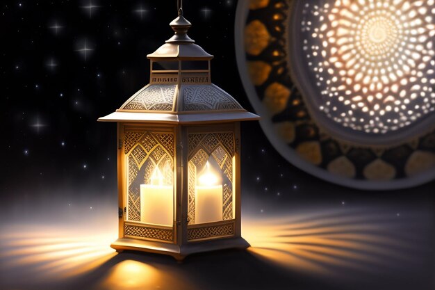 Latarnia z napisem ramadan