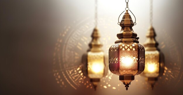 latarnie eid ul fitr eid al adha i ramadan mubarak z islamskim tłem