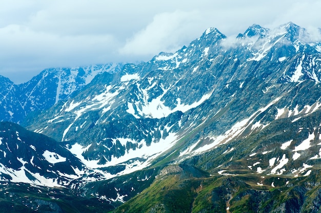 Lato, czerwiec) Alpy, widok z Grossglockner High Alpine Road