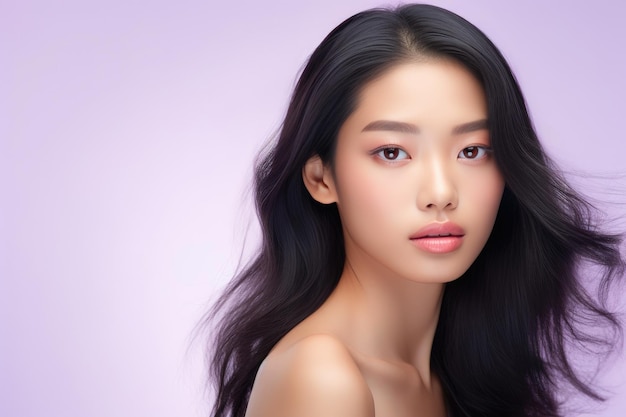 Lavender Dreams Portret promieniującej azjatyckiej dziewczyny