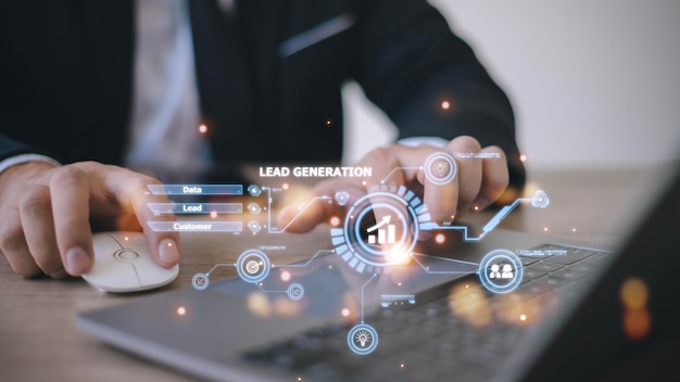 Lead Generation Znajdowanie i identyfikacja klientów dla produktów lub usług Twojej firmy Koncepcja finansów