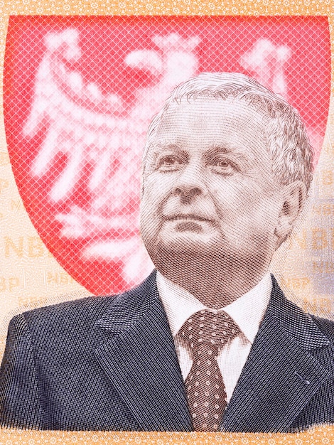 Zdjęcie lech kaczyński portret z polskich pieniędzy złoty