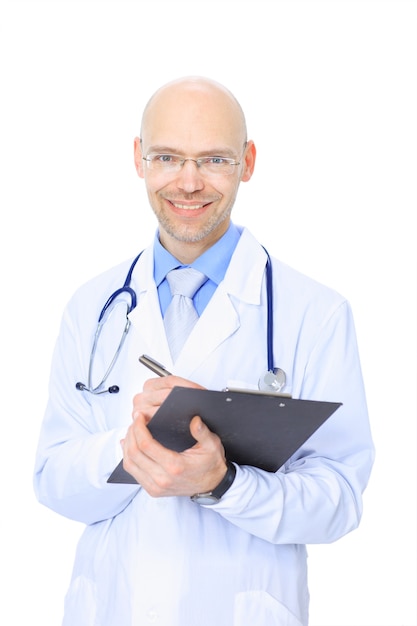 lekarz mężczyzna ze stetoskopem