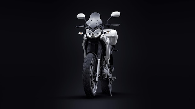 Lekki turystyczny motocykl enduro ilustracja 3d