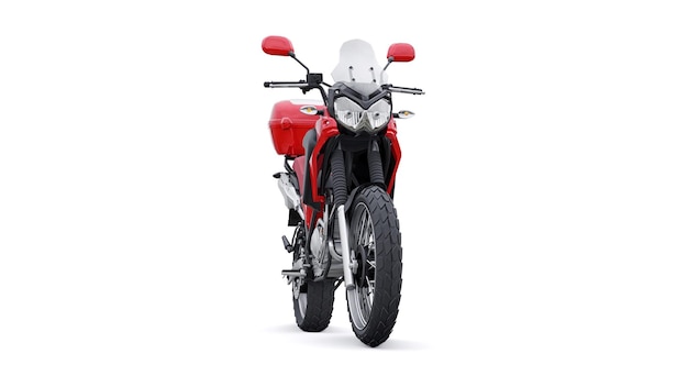 Lekki turystyczny motocykl enduro ilustracja 3d