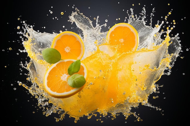 Lemon Burst Juicy Citrus Explosion Najlepsza fotografia citronów