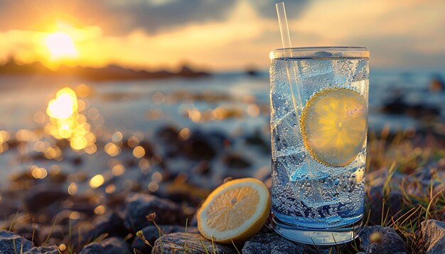 lemoniada w gorący letni dzień UHD tapeta