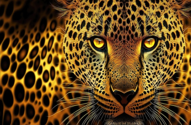 Leopard Tygrys Twarz Dzikich Zwierząt