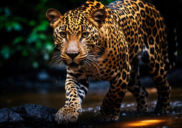 Leopard w dzikiej przyrodzie Tajlandia Panthera pardus