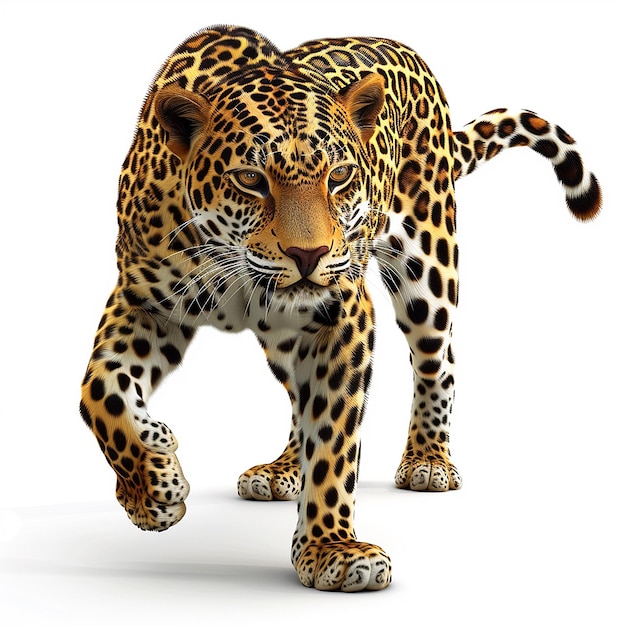 Leopard z odbitkiem leoparda na plecach