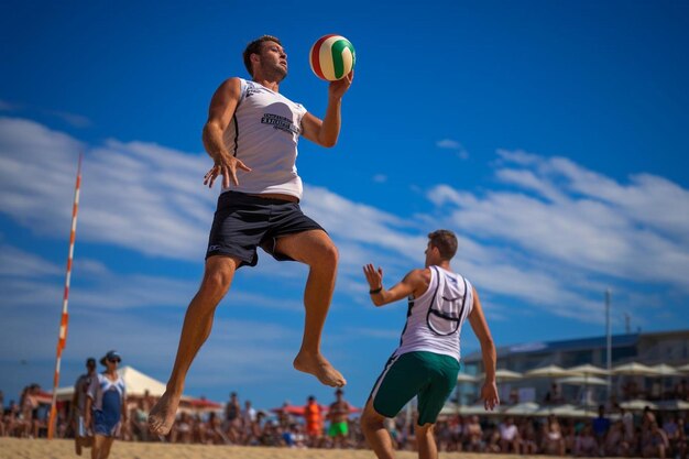 Letni dzień tropikalna piaszczysta plaża palmy i morze raj wakacje 334jpg