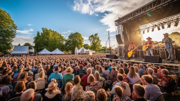 Letni festiwal muzyczny wyprodukował żywą otwartą