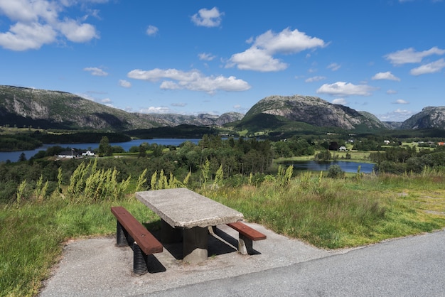 Letni krajobraz Norwegii