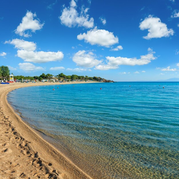 Letni poranek na plaży