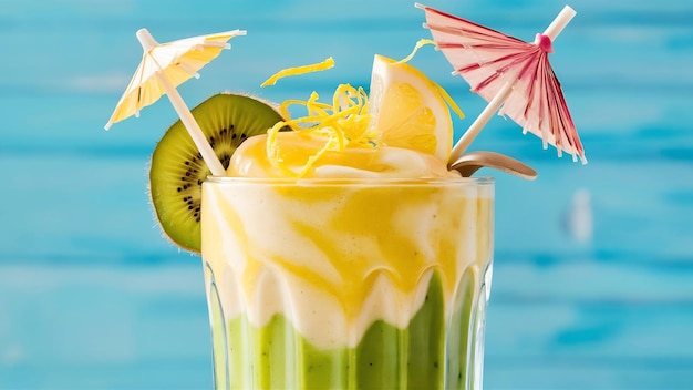 Letni smoothie z cytryną i kiwi