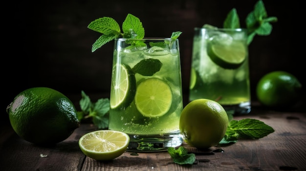 Letni tropikalny koktajl, ciesz się generatywnym mojito AI