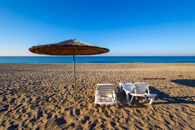 Zdjęcie letni wiatr na spokojnej plaży