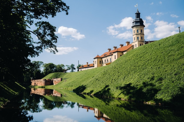 Letni zamek w Nieświeżu w mieście Nieśwież.Białoruś.