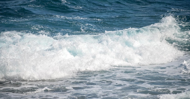 Letnie Morze Tekstury Tła Powierzchni Wody Lśniący Niebieski Wzór Fali Wody