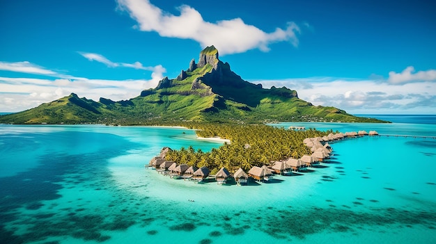 Letnie wakacje na Bora Bora Polinezja Francuska Generative AI