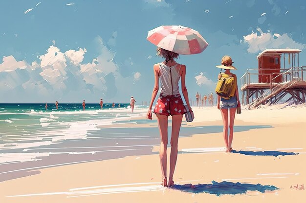 letnie wakacje na plaży