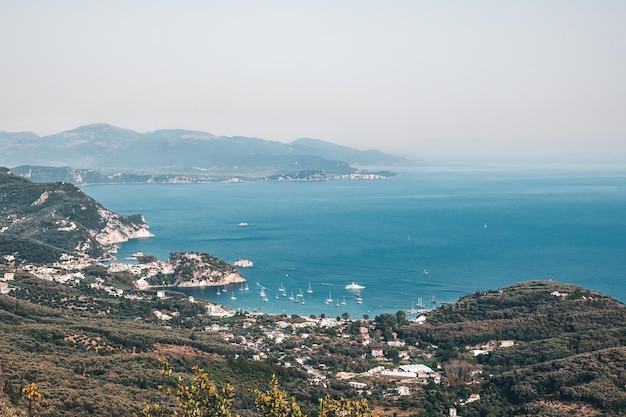 Letnie wakacje w Parga Preveza Thesprotia Grecja Epir widok z zamku Ali pasha