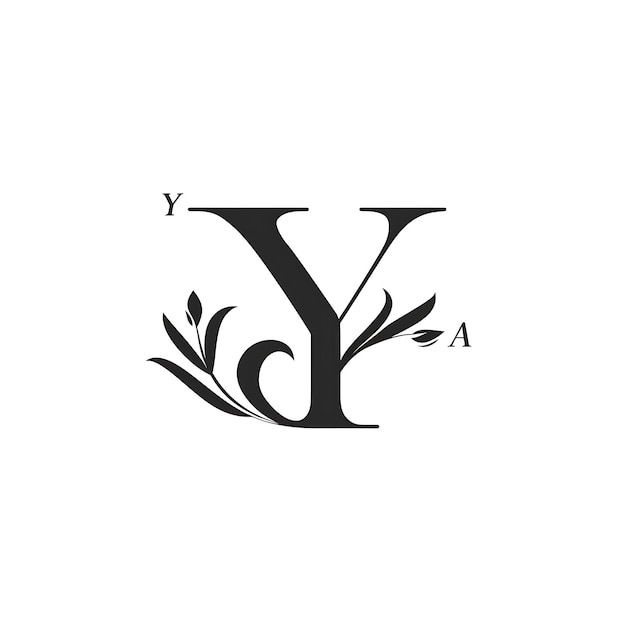 Zdjęcie letter y with wordmark logo design style with y shaped into creative idea concept simple minimal