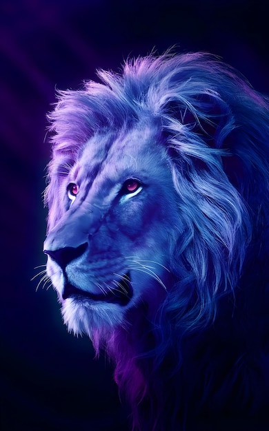 Lew z efektem neonu