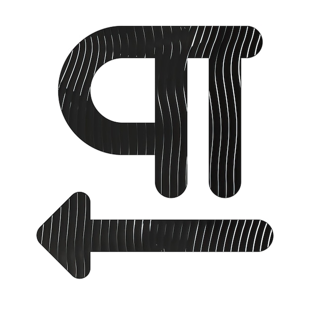 Zdjęcie lewa ikona akapitu czarne białe linie tekstura