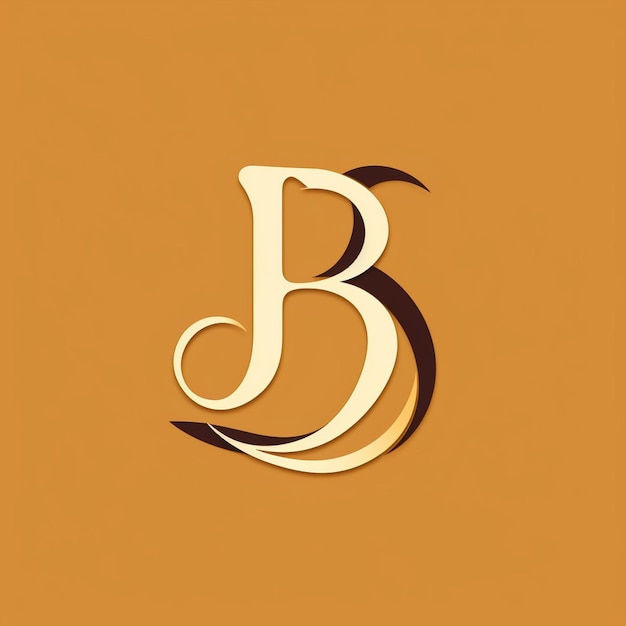 Liczba B Monogram Logo Design Ilustracja Graficzna Kreatywna
