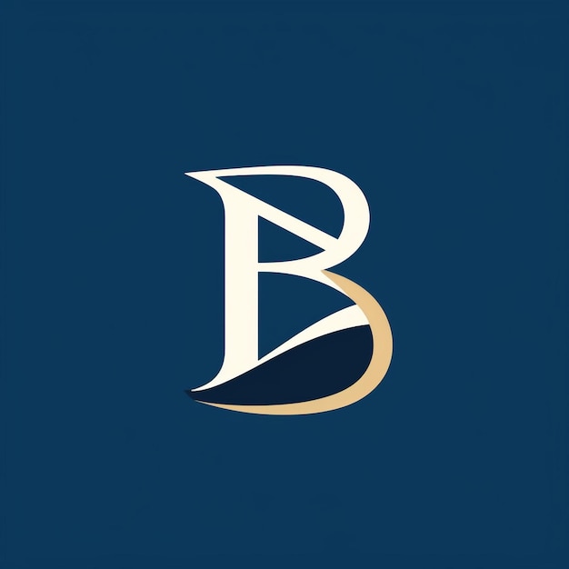 Liczba B Monogram Logo Design Ilustracja Graficzna Kreatywna