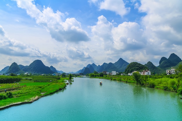 Lijiang Rzeki Yulong Rzeczna Piękna Sceneria