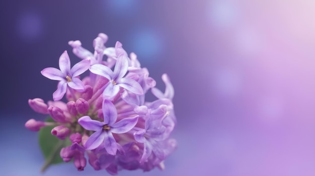 Liliowy kwiat bokeh tło Ilustracja AI Generative