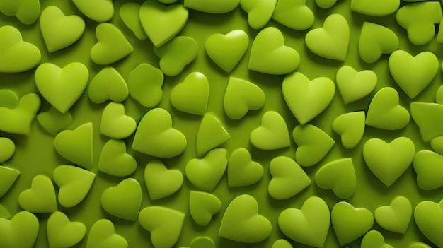 Lime Green Color Hearts jako tło