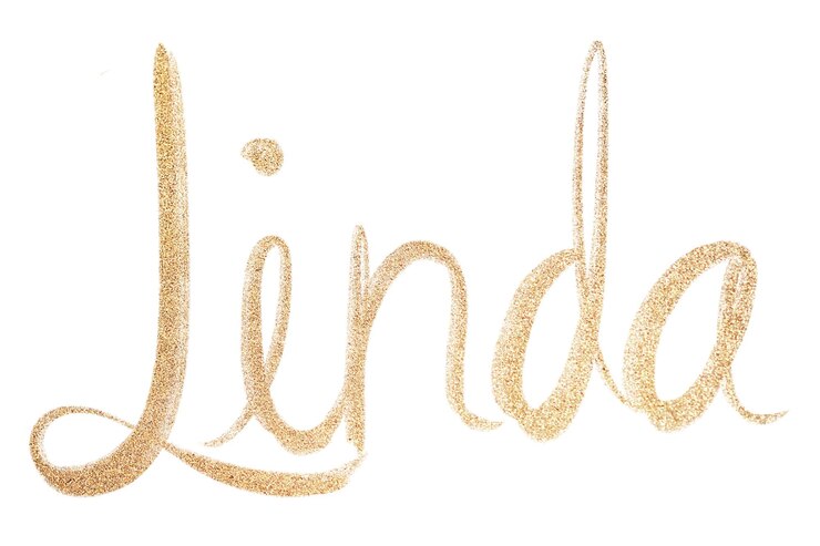 Zdjęcie linda błyszcząca złota czcionka png typografia