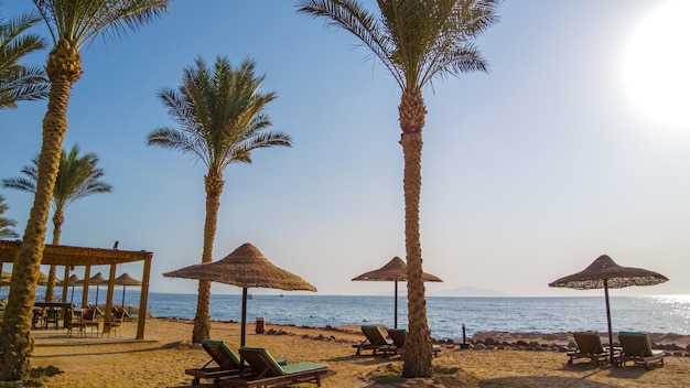 Linia brzegowa Morza Czerwonego w Sharm El Sheikh, Egipt, Synaj.